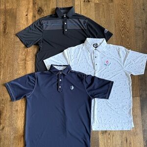 FootJoy Men’s Navy, Black & White Polo Set